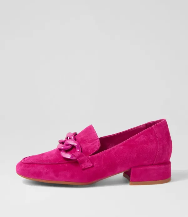 Women DJANGO & JULIETTE Vivek Fuchsia Suede Heels