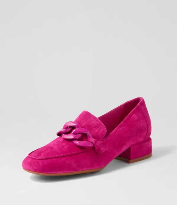 Women DJANGO & JULIETTE Vivek Fuchsia Suede Heels