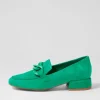 Women DJANGO & JULIETTE Vivek Light Emerald Suede Heels