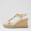 Women DJANGO & JULIETTE Vontey Latte Suede Jewels Sandals