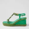 Women DJANGO & JULIETTE Vontey Light Emerald Suede Jewels Sandals