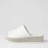 Women DJANGO & JULIETTE Waidest White Leather Slides