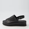 Women DJANGO & JULIETTE Walsat Black Leather Sandals