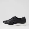 Women ZIERA Watkin Xf Black White Leather Sneakers