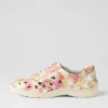 Women ZIERA Watkin Xf Multi Palms Beige Leather Sneakers