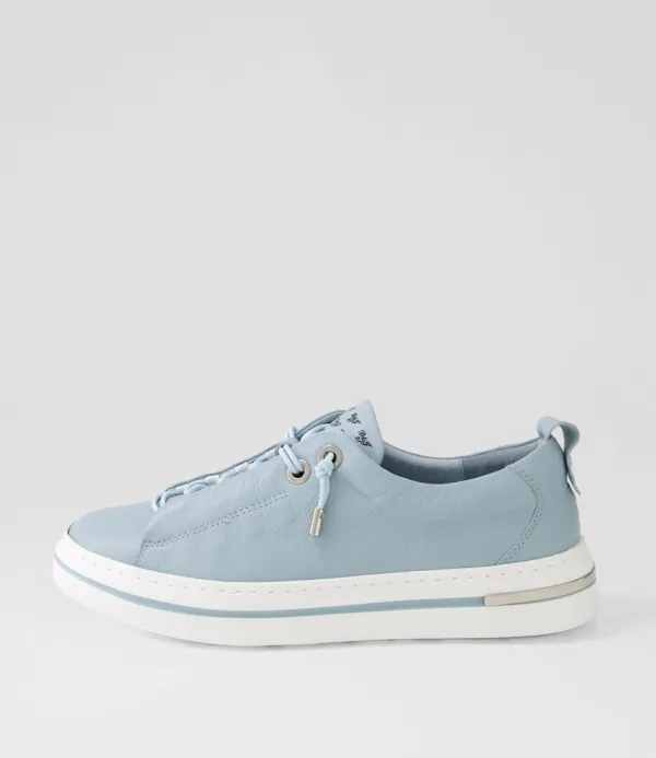 Women DJANGO & JULIETTE Wattel Denim White Leather Sneakers