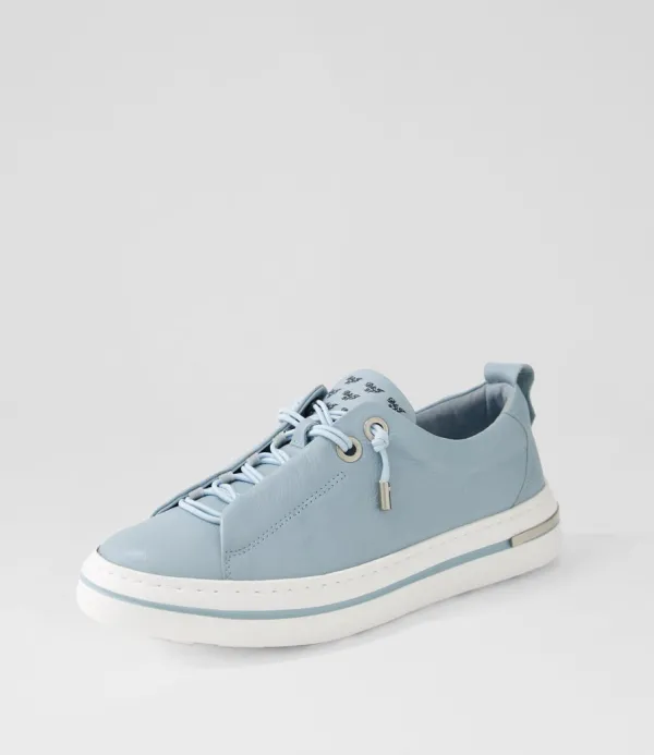Women DJANGO & JULIETTE Wattel Denim White Leather Sneakers