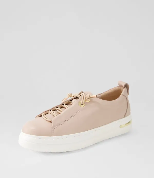 Women DJANGO & JULIETTE Wattel Rose White Leather Sneakers
