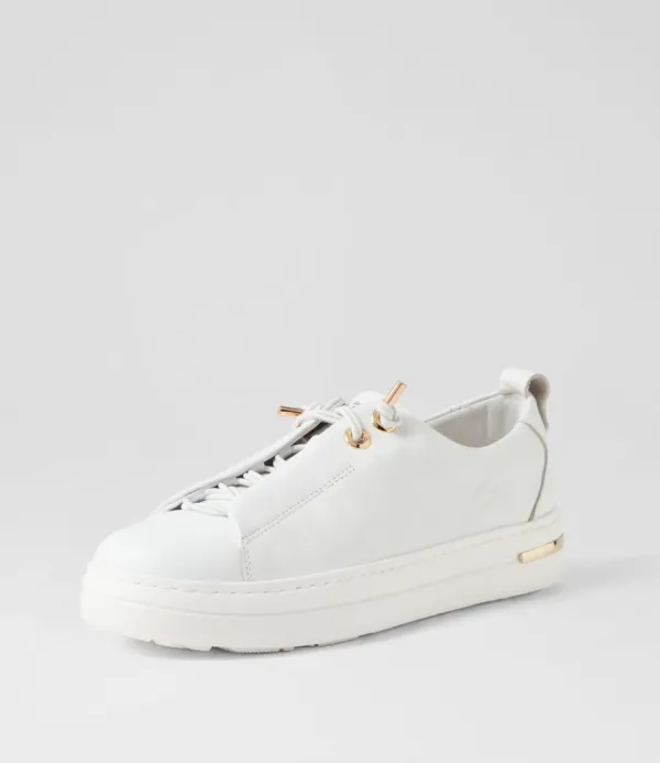 Women DJANGO & JULIETTE Wattel White Leather Sneakers