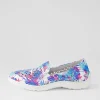 Women ZIERA Wavada Xf Blue Palms White Leather Loafers