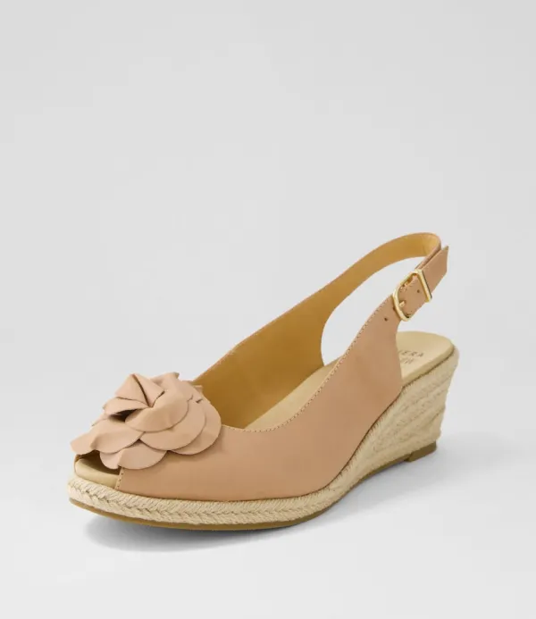 Women ZIERA Wawer W Cafe Leather Sandals