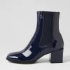 Women DJANGO & JULIETTE Werdy Saphire Patent Leather Chelsea Boots