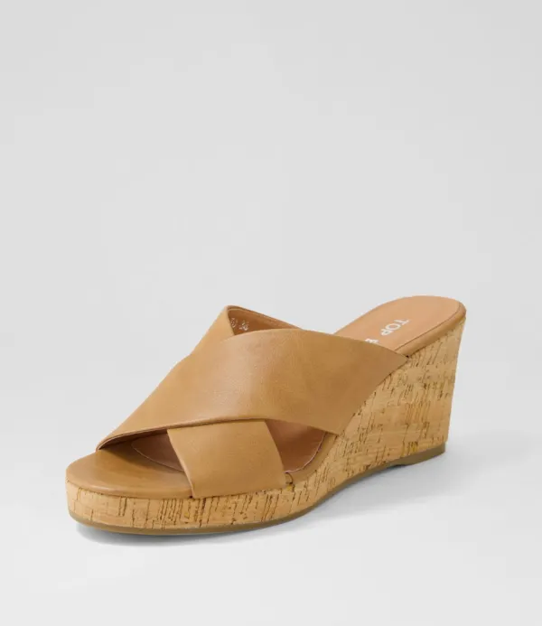 Women TOP END Wevie Tan Leather Sandals