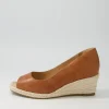 Women ZIERA Whispa W Tan Leather Espadrilles