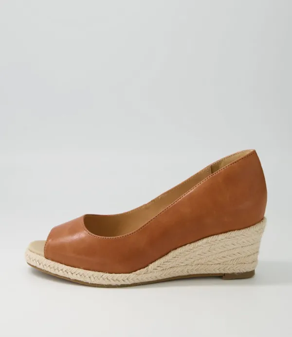 Women ZIERA Whispa W Tan Leather Espadrilles