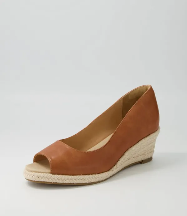 Women ZIERA Whispa W Tan Leather Espadrilles