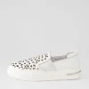 Women DJANGO & JULIETTE Willett White Leather Elastic Sneakers