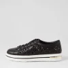 Women DJANGO & JULIETTE Wim Black White Leather Sneakers