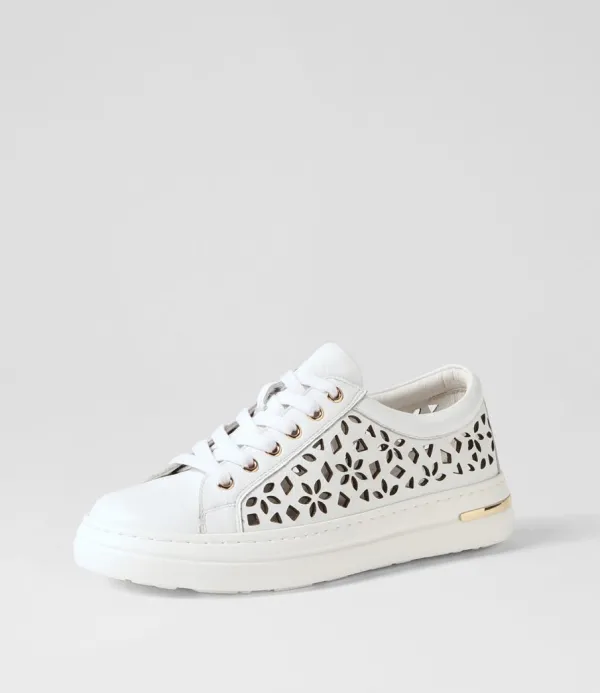 Women DJANGO & JULIETTE Wim White Leather Sneakers