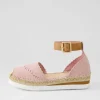 Women TOP END Witteny Mushroom Tan Suede Leather Espadrilles