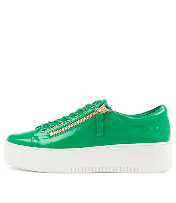 Women DJANGO & JULIETTE Wolfie Emerald Patent Leather Sneakers