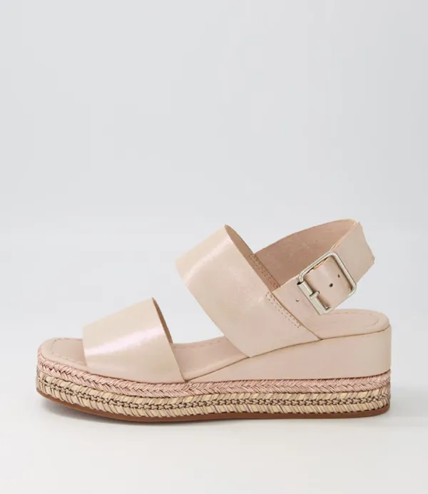 Women DJANGO & JULIETTE Xabbie Rose Shimmer Leather Espadrilles