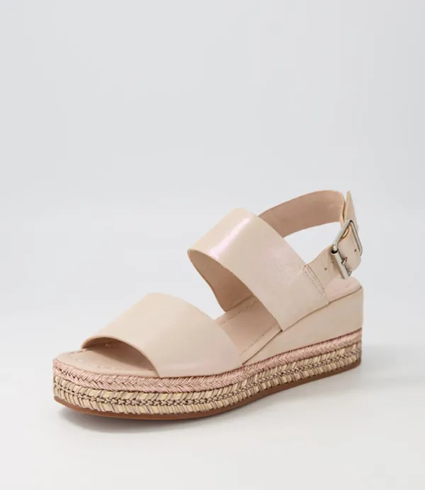 Women DJANGO & JULIETTE Xabbie Rose Shimmer Leather Espadrilles