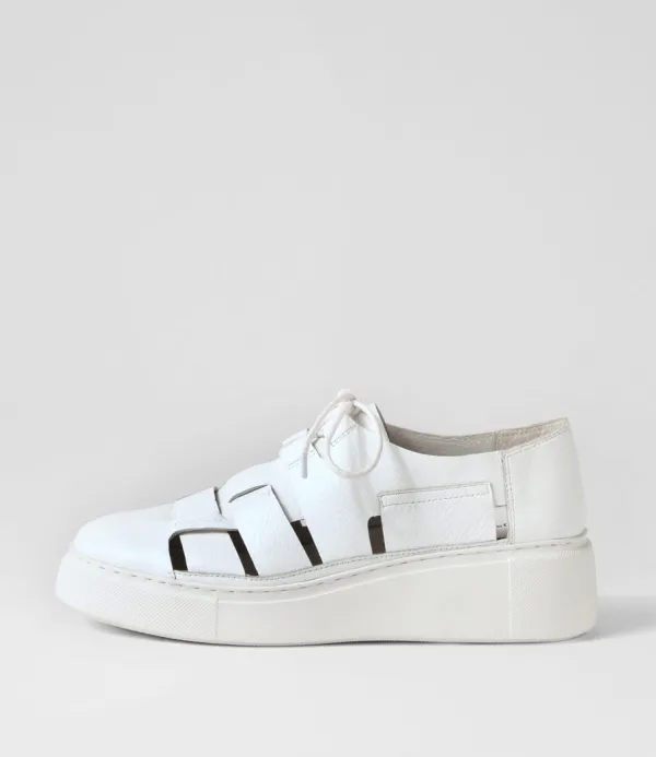 Women DJANGO & JULIETTE Yao White Leather Sneakers