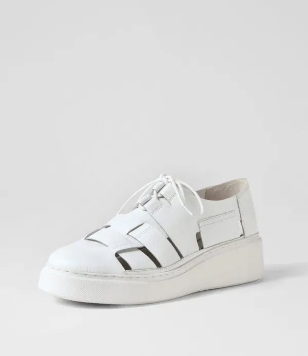 Women DJANGO & JULIETTE Yao White Leather Sneakers