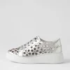 Women DJANGO & JULIETTE Yarry Silver White Leather Sneakers