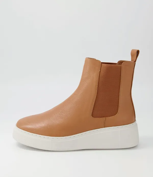 Women DJANGO & JULIETTE Yestin Scotch Vanilla Leather Chelsea Boots