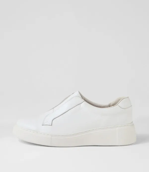 Women DJANGO & JULIETTE Yiara White Leather Sneakers