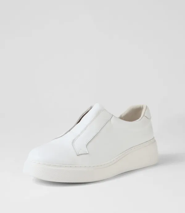Women DJANGO & JULIETTE Yiara White Leather Sneakers