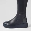 Women DJANGO & JULIETTE Yiggy Navy Patent Stretch Calf Boots