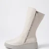 Women DJANGO & JULIETTE Yogue Ivory Misty Leather Calf Boots