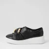 Women DJANGO & JULIETTE Yolla Black White Leather Sneakers