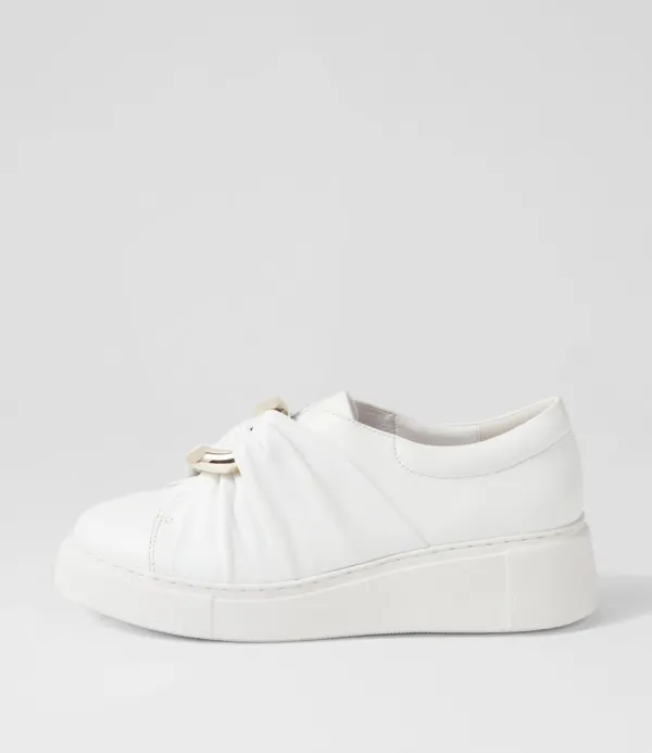 Women DJANGO & JULIETTE Yolla White Leather Sneakers