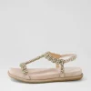 Women DJANGO & JULIETTE Yori Nude Suede Jewels Sandals