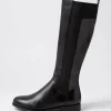 Women DJANGO & JULIETTE Youss Black Leather Knee High Boots