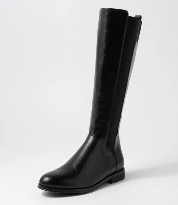 Women DJANGO & JULIETTE Youss Black Leather Knee High Boots