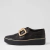 Women ZIERA Zeki W Black Leather Sneakers
