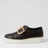 Women ZIERA Zeki W Black White Leather Sneakers