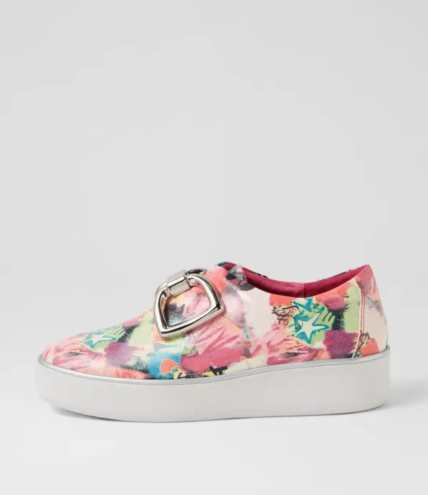 Women ZIERA Zeki W Pink Mix Patent Leather Sneakers