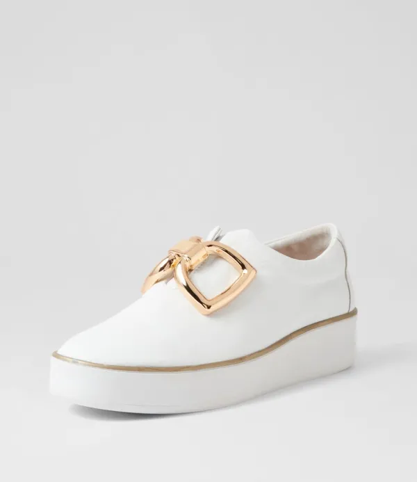 Women ZIERA Zeki W White Leather Sneakers