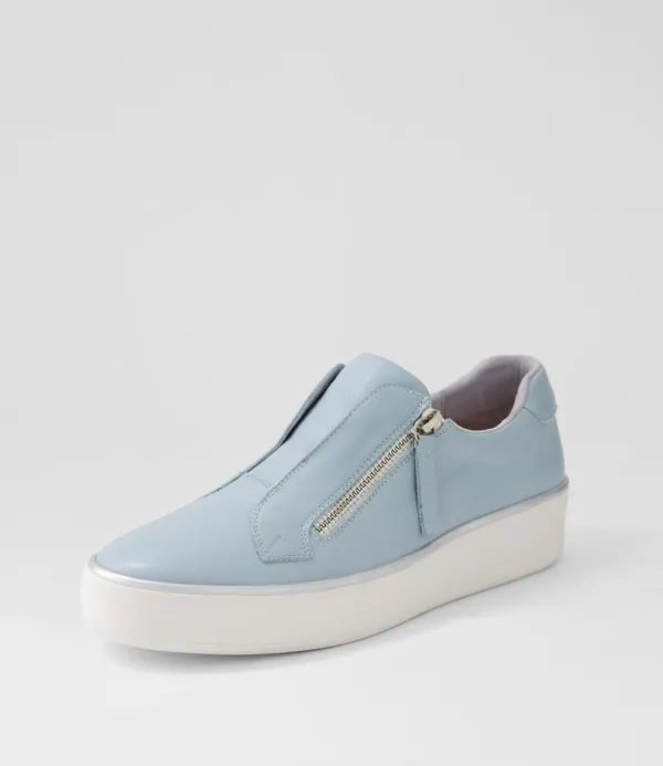 Women ZIERA Zikta W Denim White Leather Sneakers
