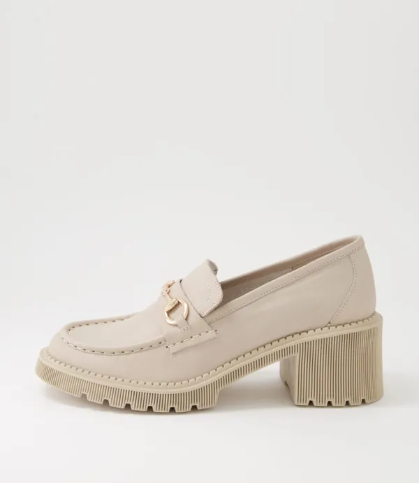Women DJANGO & JULIETTE Zoey Almond Leather Heels