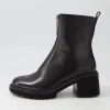 Women DJANGO & JULIETTE Zosia Black Leather Ankle Boots