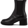 Women DJANGO & JULIETTE Zozo Black Leather Chelsea Boots